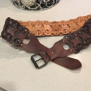 Gap Women’s Wide belt. Braided leather.